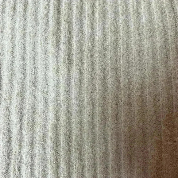 MYSTREE ROUND NECK RIBBED KNIT PULLOVER SWEATER BEIGE BROWN‎ PIPING SIZE LARGE - Picture 5 of 7